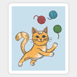 Cat Juggler Magnet